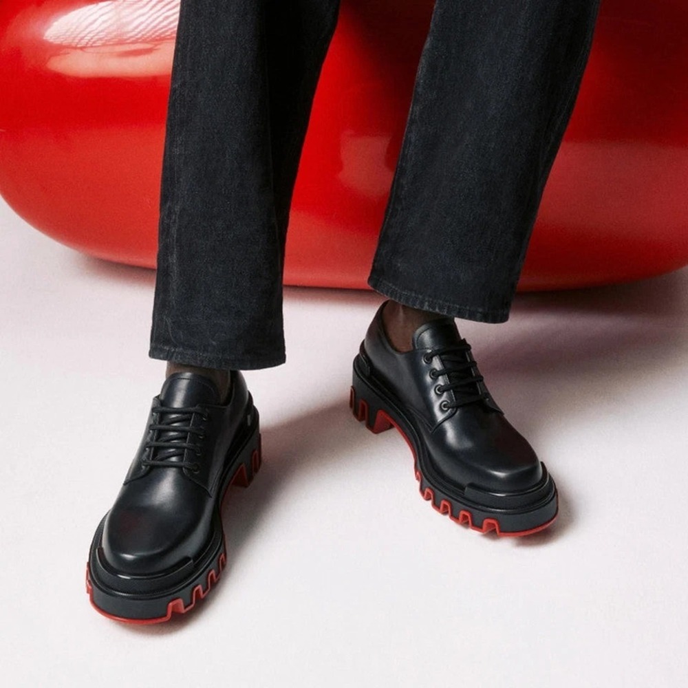 Christian Louboutin Trott Dune Leather Derby Shoes Men EU41.5 US 8.5 Italy $1200